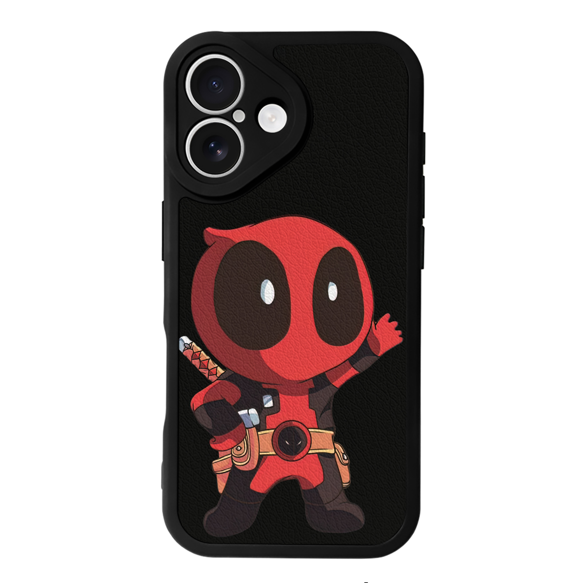 （画像用） Deadpool デッドプール 【iPhone 16シリーズ対応】シリコンスマホケース（レザー調） 材質：シリコン
